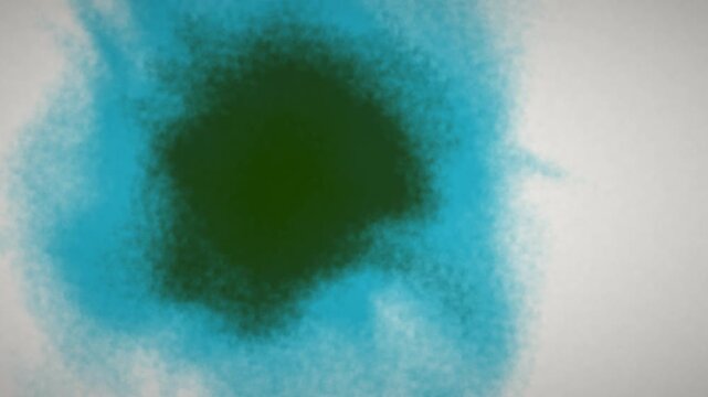 Watercolor ink drop bleed spreading on paper texture background intro animation