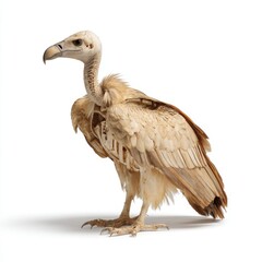 Obraz premium Full Body Portrait Of A Realistic Vulture Standing On A White Background Isolated Studio Shot
