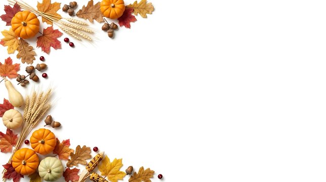 A vibrant and colorful autumn corner arrangement featuring fall foliage pumpkins and wheat perfect for thanksgiving celebrations and seasonal decorations