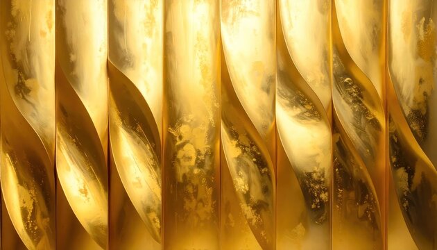 Modern gold and white architectural wall panel texture