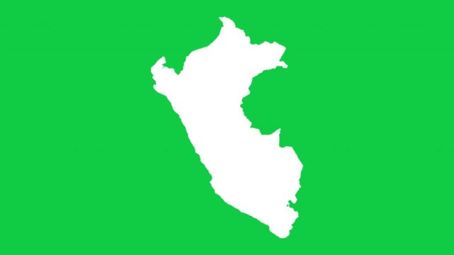 Peru wiggle animation map loop green background