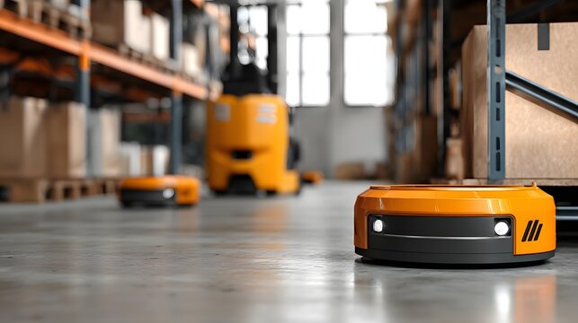 factory integrating production and logistics under one roof, autonomous vehicles transporting materials, futuristic industrial ecosystem