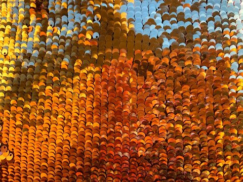 Reversible Sequin Fabric Texture in Metallic Colors