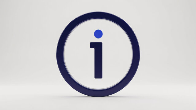 Modern stylized letter i inside a circular frame with a small blue dot above it on transparent background