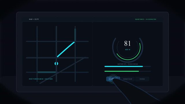 Pixelated interface screen displayed on tablet device, finger interacting with digital graph and data, technology concept.