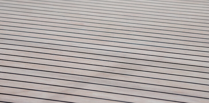 teak deck wood slat texture perspective view boat floor surface banner