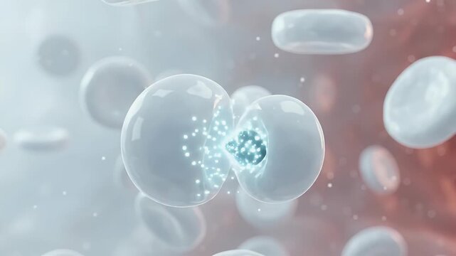 White blood cells engulfing and neutralizing a foreign pathogen, immune system response, microscopic view