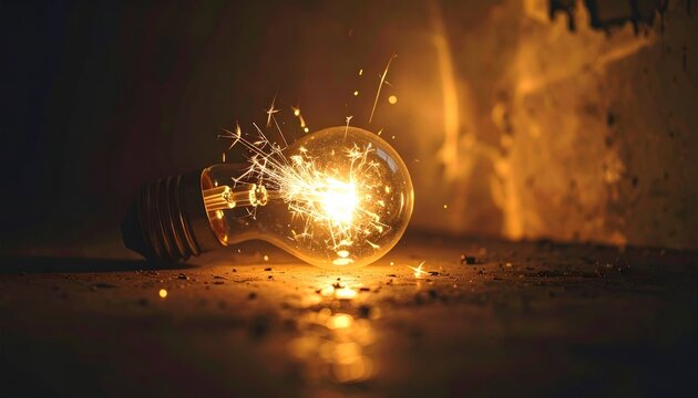 Exploding Light Bulb - A Moment of Illumination and Destruction.