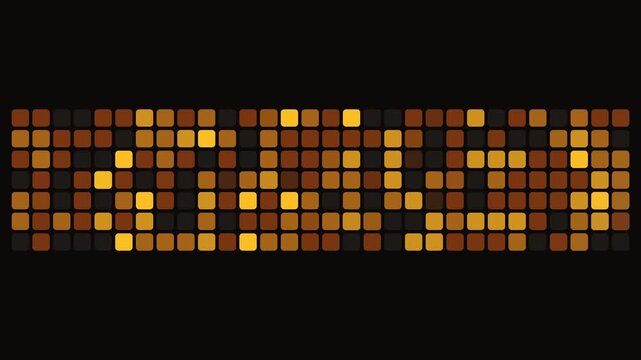 Amber heat map grid wave animation on black background