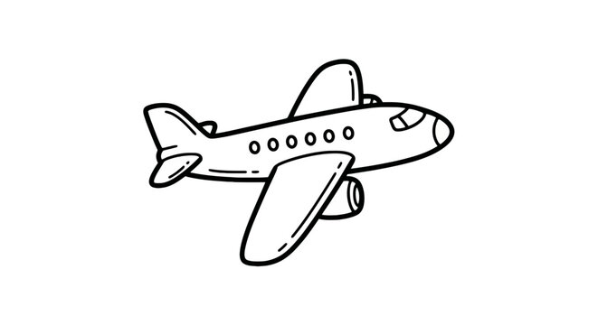 Airplane flying in the sky.