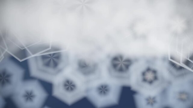 Abstract blue geometric motion background with glowing hexagonal shapes loop