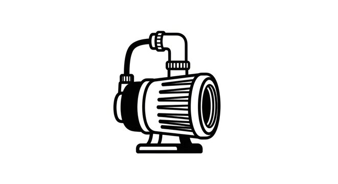 Industrial water pump illustration.