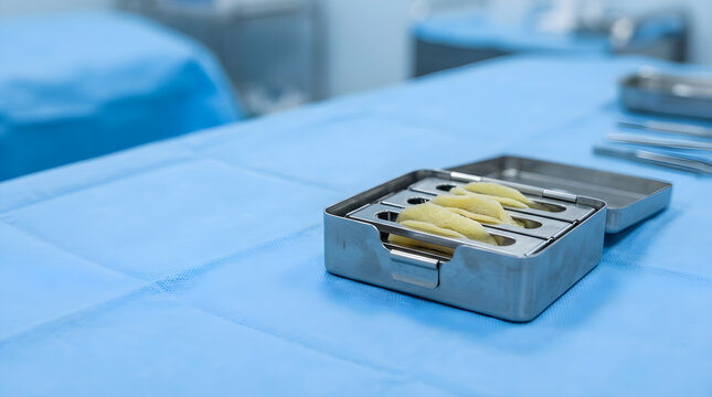 Prf membranes on surgical drape isolated clean