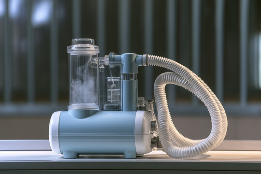 Portable Veterinary Nebulizer with Corrugated Breathing Hose
