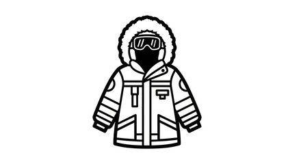 Winter jacket with fur hood. © Glang