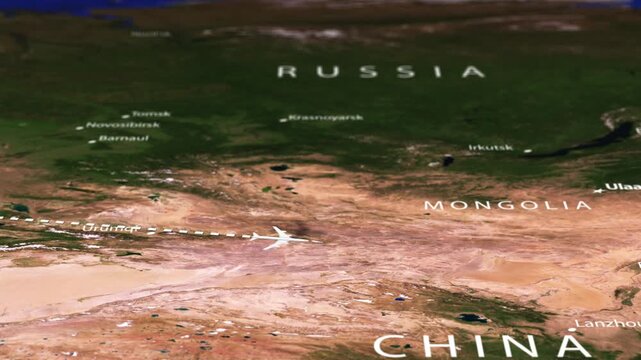 Flight From Minsk BELARUS to Seoul SOUTH KOREA with flag pins