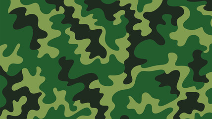 Naklejka premium Military camouflage texture featuring seamless dark army pattern for clothing, textile printing, hunting fabric, and wallpaper design.