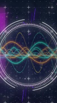 Animation of scope scanning over network of connections and people icons