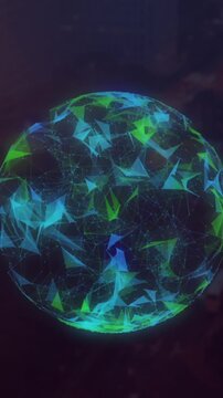 Animation of globe over blurred background