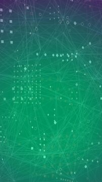 Animation of dots over dots connected with lines over abstract background