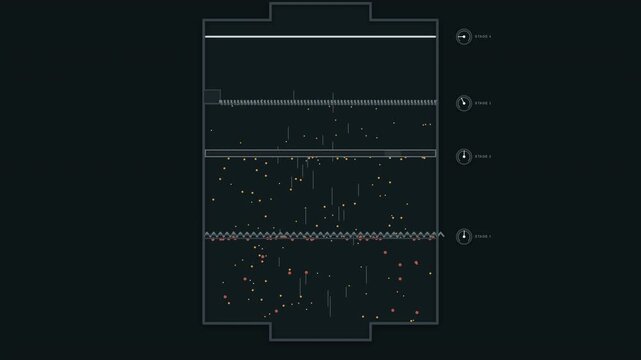 Multi-Stage Industrial Air Filtration System Cross-Section