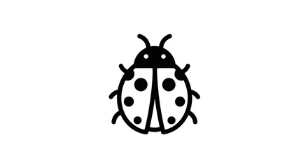 Black ladybug with black spots. © Uups