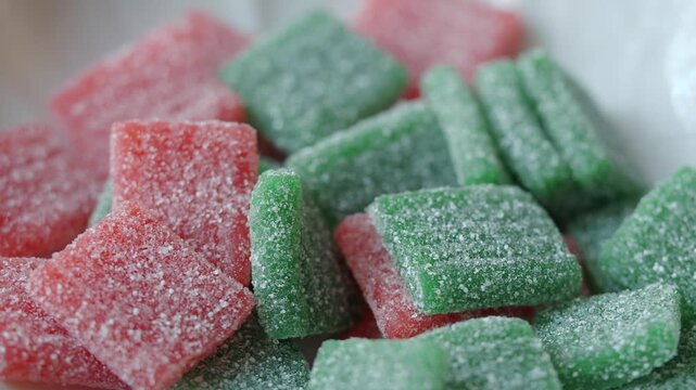 Colorful candy on a plate for everyone to enjoy