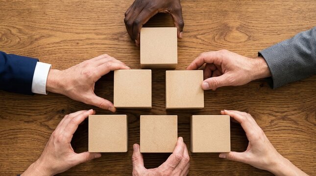 Business structure pyramid, stability, management and strategic planning concept.