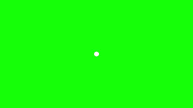 White location pulse with an expanding fading ring on a solid green screen background. 4K chroma key motion graphic for map locators, broadcast graphics, documentaries, geographic tracking, navigation