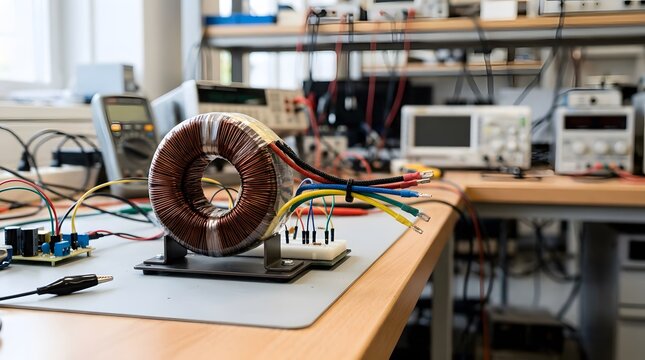 precision toroidal power transformer for electrical isolation, voltage conversion, power supply design, electronics testing and engineering development