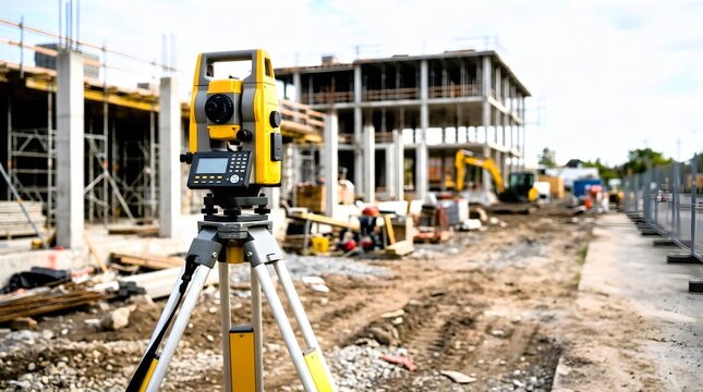 professional total station for construction surveying, land measurement, site mapping, engineering layout, infrastructure planning and precision fieldwork