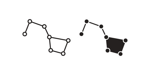 Constellation black icon for astronomy and astrology design elements. © SAJID