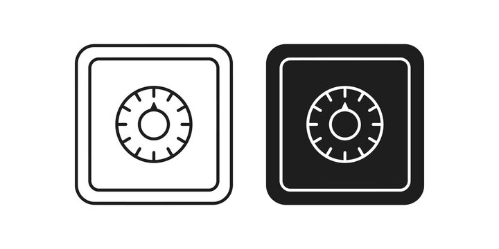 Safe with combination lock for security and protection purposes.