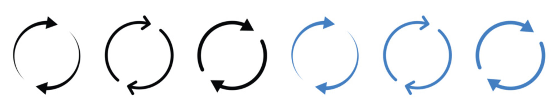 Update Button Icon. Refresh, Reload, Synchronize, Retry and Restart Symbol for Digital Interfaces. Vector illustration