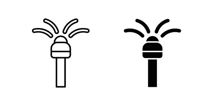 Water sprinkler head icon set for garden irrigation and lawn care.