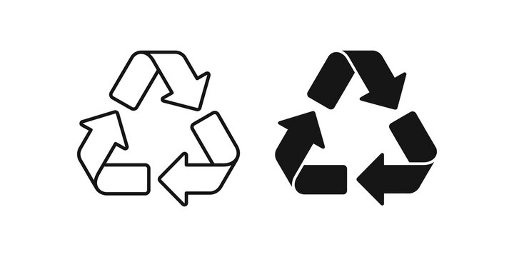 Recycle symbol icon for environmental awareness and sustainability.