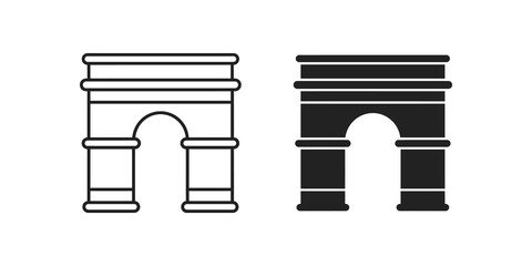 Triumphal arch monument vector illustration for travel and history themes. © SAJID