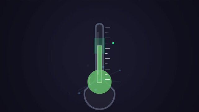 Abstract rising temperature gauge design indicating change or heat levels