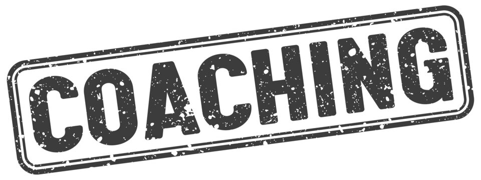 coaching black grunge stamp with no background. coaching stamp