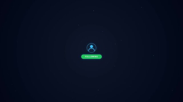 Animated User Profile Login Button Interface Concept.