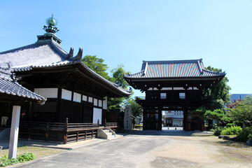 Fototapeta premium Main Gate and Temple Courtyard at Nankobo Temple (Temple 55) on Shikoku Henro Pilgrimage, Ehime 2026