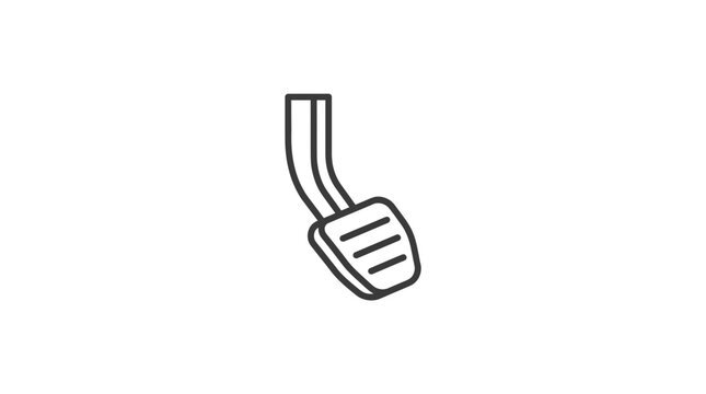 Car pedal icon - Vehicle accelerator or brake outline symbol