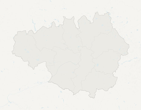 Greater Manchester, United Kingdom &ndash; metropolitan vector map with district boundaries, hydrography and geographic context (Web Mercator projection, PPT-compatible & fully editable)