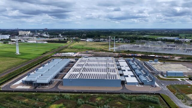Large data center complex with modern digital infrastructure in Europe