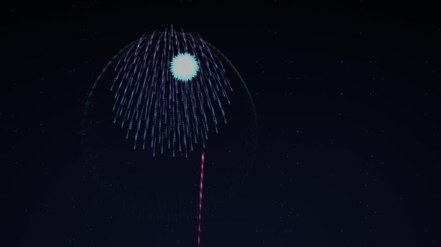 Gold fireworks bursting over a night sky 4k celebration motion background