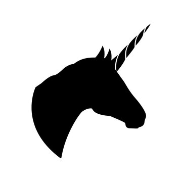 Unicorn silhouette svg cut file. Isolated vector illustration.