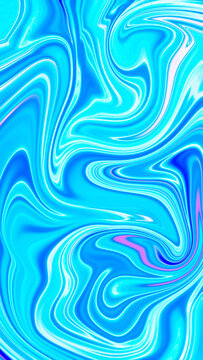 Blue Fluid Marble Vertical Background Abstract