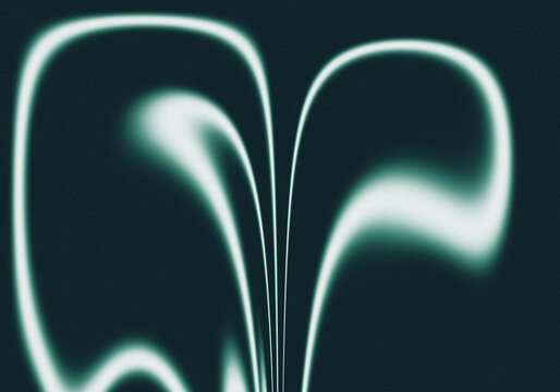 Abstract dark teal background with neon green glowing heart shape outlines ideal for modern digital art installations.
