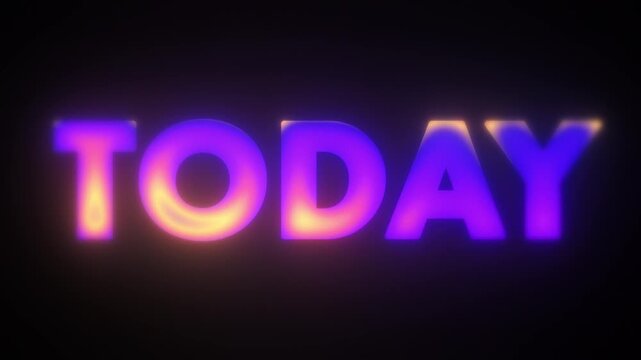 Sales typography pack with five glowing words ONLY, TODAY, $99, SALE and 50% in a purple pink and orange gradient on a black background, seamless loops for sale and promotion designs