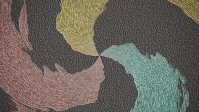 Abstract rotating colorful fluid spiral motion background animation loop